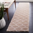 thumbnail image 2 of SAFAVIEH Tahoe Thelma Quatrefoil Shag Runner, 2' x 9', Beige/White, 2 of 8