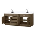 thumbnail image 3 of Abbey 80 in W Grey Oak Double Bath Vanity, White Quartz Top and Faucet Set, 3 of 6