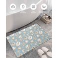thumbnail image 5 of Shag Bath Rugs Summer Ocean Beach Seashells Starfish Plush Soft Fluffy Doormat Floor Carpet,Non-Slip Living Room Bedroom Kitchen Entryway Door Mats Retro Conch Seamless, 5 of 6