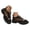 Brown, variant on Womens Leopard Patent Lug Sole Sneakers Lace up Platform Chunky Heeled Fashion Shoes for Fall Casual White Size 9