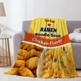thumbnail image 2 of Custom Blanket with Ramen Noodle Pattern,Funny Food Personalized Blankets with Name,Novelty Gifts for Food Lover,Customized Blanket for Birthday Christmas, 60"x80"-Adults/Twin Size, 2 of 6