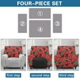 thumbnail image 6 of Xixirimido Black Cat Christmas Trees Red Printed Recliner Slipcover Stretch Reclining Chair Covers 4 Pieces Non Slip Recliner Sofa Slipcovers with Pocket Lazy Boy Chair Cover for Pet Kid, 6 of 8