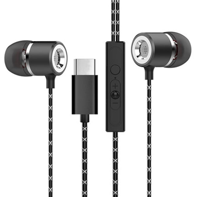 Puerto tipo c Auriculares internos Teléfono Computadora Computadora portátil Control de línea Auriculares Micrófono Auriculares con cable de alta fidelidad sidaley PJ7360-02