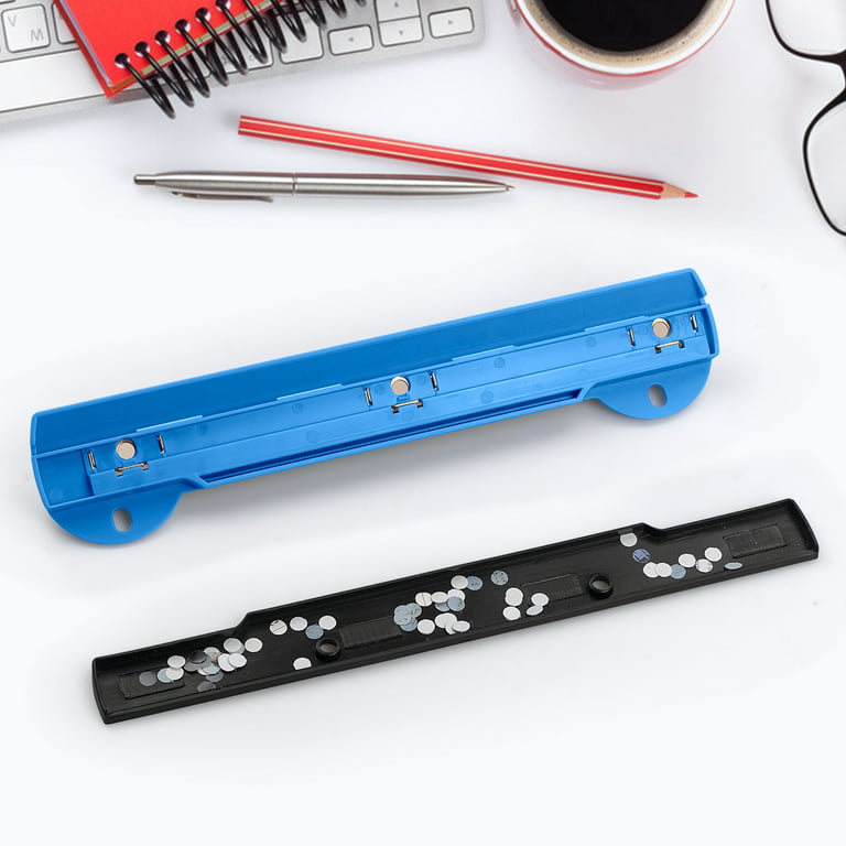  3 Hole Puncher for Binder, Three Hole Punch，Portable Hole  Puncher for 3 Ring Binder, 5 Sheets Capacity, 10” Ruler for School, Office  : Arts, Crafts & Sewing