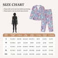 thumbnail image 4 of Pajama Sets for Women 2 Pcs, colored crystals Button Down Long Sleeve Sleepwear Lounge PJ Sets, 4 of 6