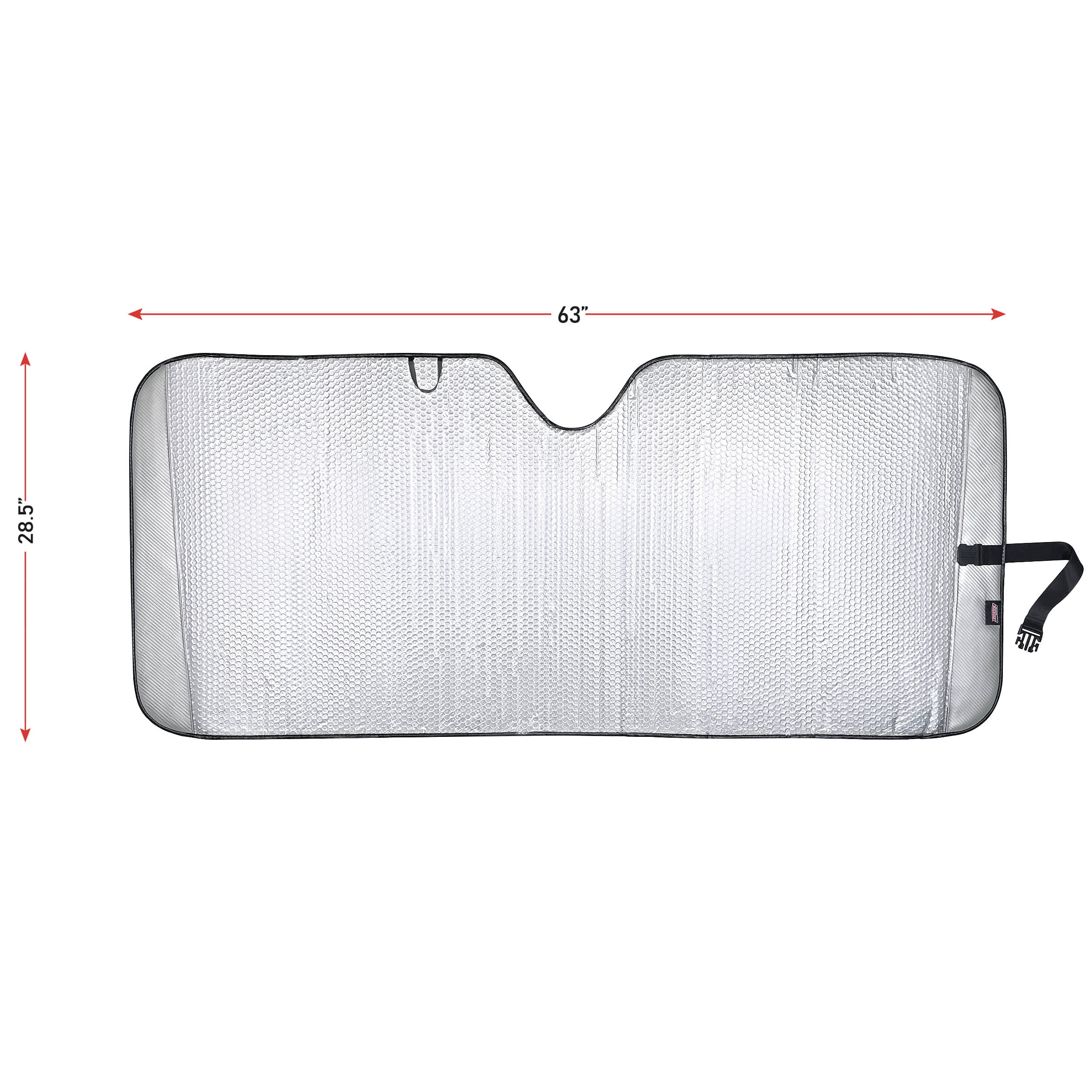 Genuine Dickies Silver Carbon Fiber Accordion Windshield Sun Shade