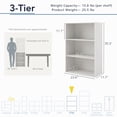 thumbnail image 4 of Furniture of America Brooks Stackable 3-Tier Wood Steel Blue Bookcase, 4 of 11