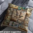 thumbnail image 2 of Castle Fairy Mallard Duck Fabric by the Yard 1 Yard,Rustic Vintage Home Decor Fabric by the Yard,Geometric Plaid Room Decor Fabric by the Yard,Breathable Home Decor, 2 of 6