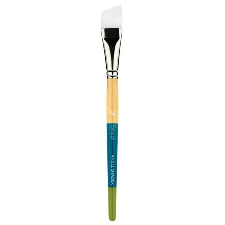 UPC: 0757063985156 | Princeton Brush Snap Short Handle White Nylon Taklon Brush Angle Shader 3/4