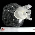 thumbnail image 7 of IDALL Fascinators Hats Tea Party Hats Women's Fascinators Hat Fashion Feathe Hat Cocktail Party Hat Hair Clip Headband Party Hats Fascinator Headband White One Size, 7 of 7