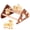 Brown Wood Coating, variant on Baby Chick Perch, Durable Metal Stand with Natural Wooden Roosting Bars for Coop and Brooder, Training Chicken Roosting Perches for Mini Baby Chicks, Easy to Assemble, Fun Toys