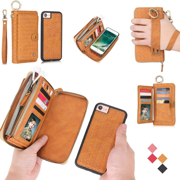 Uitsluiten pijn Beschuldigingen iPhone 6S Plus / iPhone 6 Plus Wallet Case, Allytech Premium PU Leather  Zipper Cards Holder Cash
