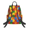 thumbnail image 3 of Colorful Puzzle Autism Awareness Backpack Casual Shoulder Daypack Lightweight Travel Backpack For Men Women, 3 of 5