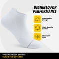 thumbnail image 2 of PULIOU Men's Athletic Ankle Socks, 10-Pairs, Breathable Socks for Running & Training, Size M (6.5-8.5), White, 2 of 7