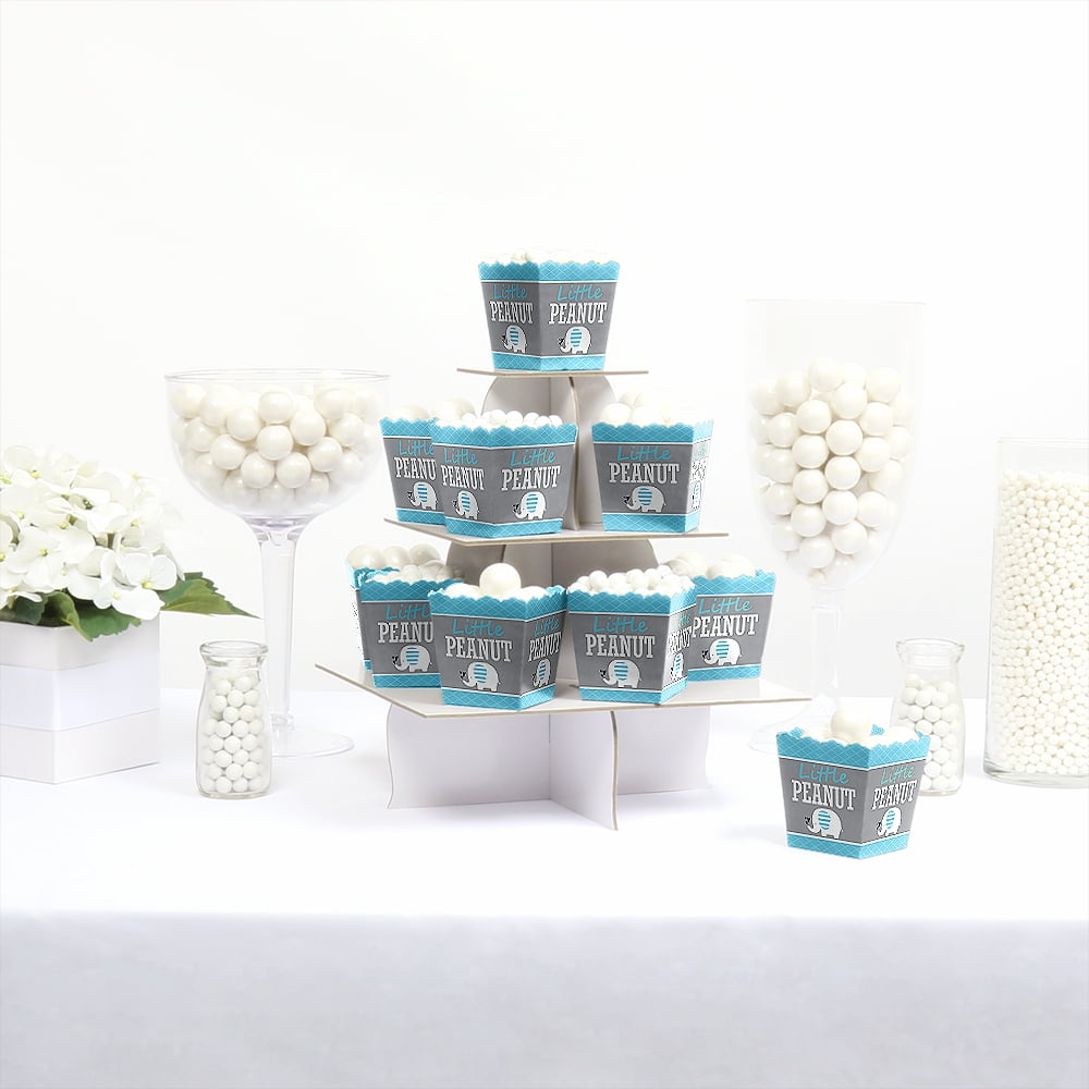 STOBOK 50pcs Heart elephant Wedding baby shower Birthday Candy Boxes sweet gift favor boxes chocolate Candy boxes for wedding Birthday Bridal baby Shower Party Favors Blue
