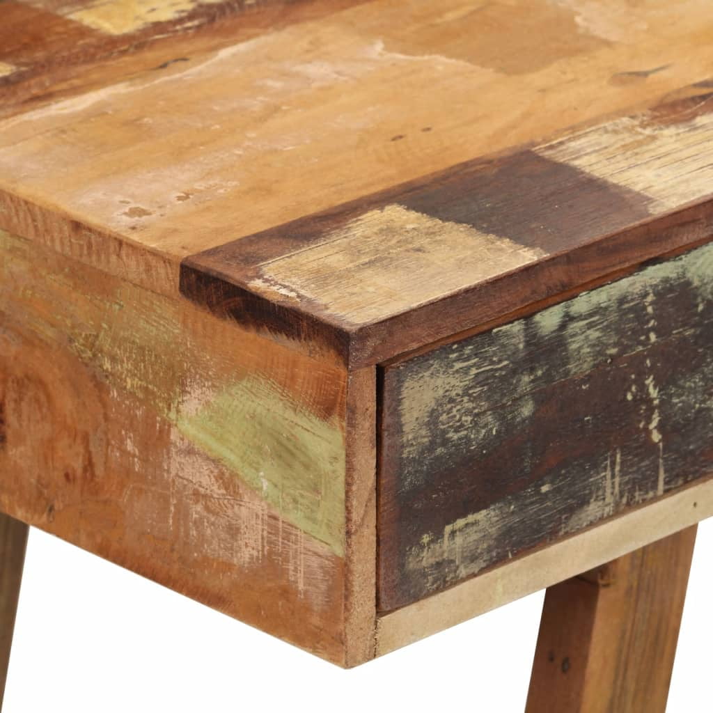 Kepooman Vintage Solid Reclaimed Wood Laptop Desk with 2 Drawers & Shelves for Home Office, Multi-color Kepooman Vintage Solid Reclaimed Wood Laptop Desk with 2 Drawers & Shelves for Home Office, Multi-color