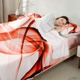 thumbnail image 4 of Manfei Abstract Artwork Queen Sheets, Gradient Queen Sheet Sets, Red, Gray Reversible 4 Pieces1 Flat Sheet + 1 Fitted Sheet + 2 Pillowcases, 4 of 6