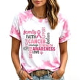 thumbnail image 3 of Mfakffe Breast Cancer Shirts for Women October Breast Cancer Awareness Short Sleeve Tee Pink Ribbon Print Crew Neck Casual T-Shirt for Breast Cancer Support, 3 of 5