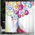 thumbnail image 4 of Ambesonne Modern Art Shower Curtain, Colorful Warm Shades, 69"Wx70"L, Multicolor, 4 of 5