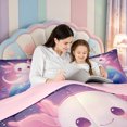 thumbnail image 5 of Manfei Kawaii Axolotl 7 Pieces Full Size Bedding Sets,Ocean Aniaml Salamander Full Size Bed in a Bag,Pink Reversible, 5 of 7