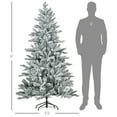 thumbnail image 5 of Christmas Trees HOMCOM 6ft Snow Flocked Artificial Christmas Tree with 994 Tips, Foldable Metal Stand, Easy Assembly, Hinged Xmas Tree for Home, Office, Holiday, Green,Artificial Christmas Trees, 5 of 8