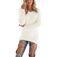 thumbnail image 1 of UKAP Chandail Femme Hiver Chaud Pull-Over Ample Blanc L, 1 of 1