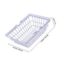 thumbnail image 4 of Phenofice Chic Storage Basket Iron Mini Shopping Basket Lavender 1Set for Daily Use, 4 of 8