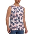 thumbnail image 2 of Kdxio Tropics Palm Trees for Men's Muscle T-shirt,Sleeveless for Workout Running Athletic Gym Lounge Casual, 2 of 7