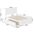 thumbnail image 6 of AFI Madison Full Wood Platform Bed with Matching Footboard & Full Trundle, White, 6 of 6