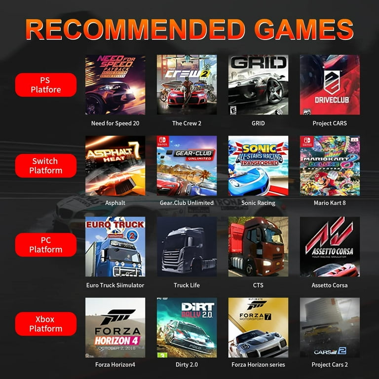 DOYO R270 PC Racing Wheels, 270 ° Gaming Video Racing Games Steering Wheel