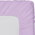 thumbnail image 3 of Solid New Egyptian Cotton 1000 Thread Count 1 Piece Fitted Sheet Extra Long Fit Upto 21" Inches Deep Pocket(Lilac, California King Size), 3 of 3