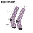 thumbnail image 2 of Pofeuu Violets Flowers Print Stockings, Adult Running Hiking Socks for Youth and Adult, 2 of 6