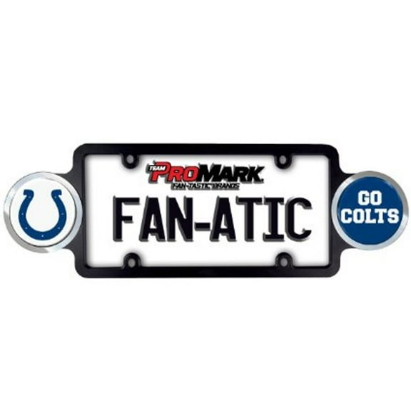 Indianapolis Football - Go Colts - Plastic License Plate Frame with Team Badges