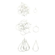 Blue Moon Beads Silver Metal Hoop Earrings for DIY Jewelry Making, 38 Piece-Unisex, Adult