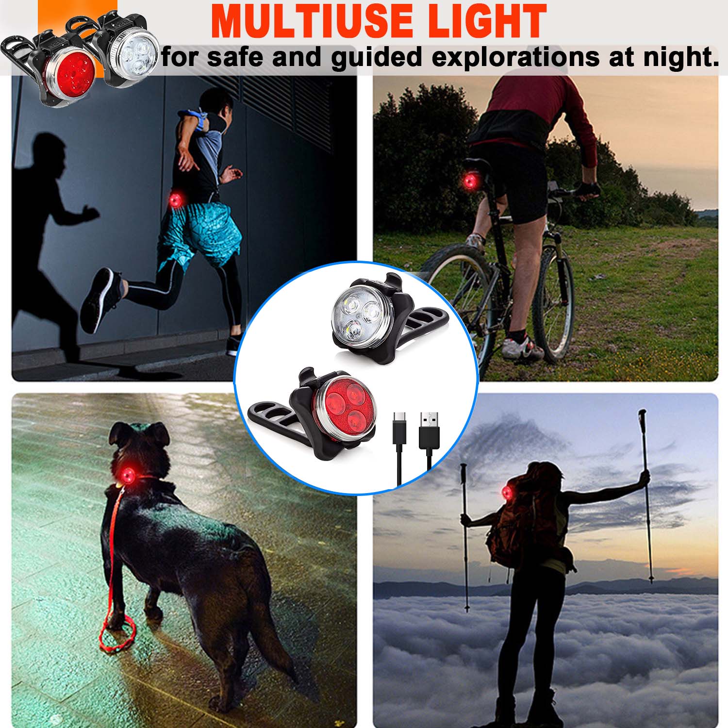 Camkey USB Rechargeable Bike Light Set photo 2