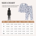 thumbnail image 4 of Salouo Dark Blue Snowflakes Pattern Women's Pajamas Set Long Sleeve Button Down Sleepwear Soft Pj Lounge Sets for women 2 Piece Pjs Set with Long Pants-Medium, 4 of 7
