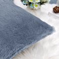 thumbnail image 6 of Home Soft Things Faux Fur Throw Pillow Cover 4 Piece Set-Orion Blue - 20" x 20", 6 of 9