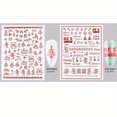 thumbnail image 1 of 3D Christmas Nail Stickers Nail Art Supplies Red Holiday Xmas Nail Decals Self-Adhesive Christmas Nail Art Stickers Santa Claus Tree Snowflake Bell Snowman Nail Designs For Christmas Decor, 1 of 1