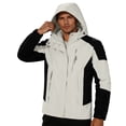 thumbnail image 3 of VBTAPA Mens Rain Jacket Waterproof Shell Jacket Hooded Lightweight Rain Coat for Outdoor Hiking Travel Cycling Windbreaker Beige M, 3 of 6