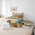 thumbnail image 6 of Homewish Vintage Puppy Paws 7 Pieces Full Size Bedding Sets,Rustic Farmhouse Cabin Full Size Bed in a Bag,Brown,Polkadot Reversible, 6 of 8