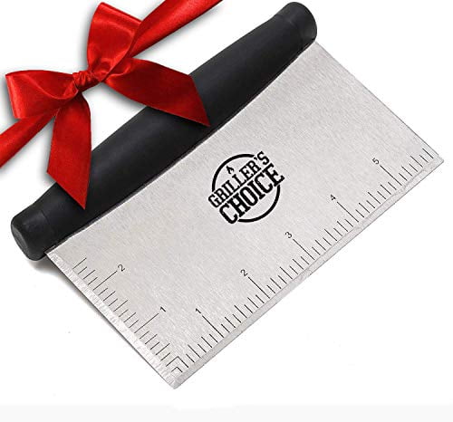 Commercial Stainless Steel Bench Scraper, Ergonomic Grips, Scraper Tool, Kitchen'scraper, Food Scraper, Pastry Scraper