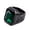 Black Green Diamond, variant on Men's Stainless Steel Vintage Big Square Engraved Wedding Gemstone Biker Ring Band Hip Hop Gold Rose Red Diamond Size 7