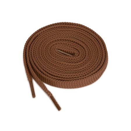INSPIRE CHIC Unisex 2 Pairs Double Layers Hollow Shoestrings Flat Shoelaces Red Brown 120cm / 47.24