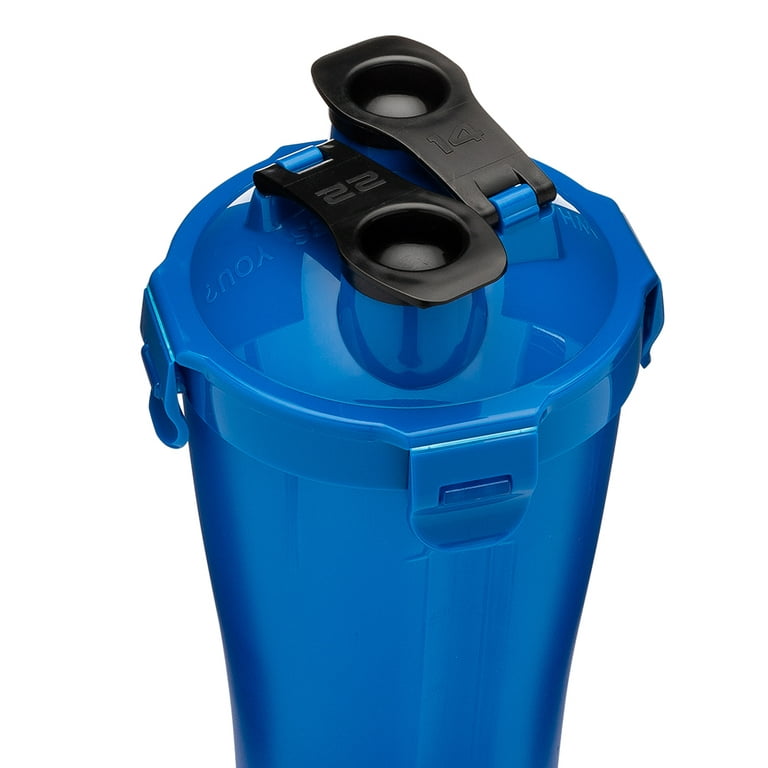 Hydra Cup 36oz - 5am Blue, High Performance Dual Shaker Bottle, 2 in 1,  14oz + 22oz, Leak Proof, Awesome Colors, Patented PRE + Protein Shaker Cup,  Save Time & Be Prepared 