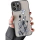 thumbnail image 1 of Compatible with iPhone 13 Pro Max Case Cute, Matte Anti-Scratch Clear Black Floral Butterfly Rose Shockproof Lightweight Protective Case for iPhone 13, 1 of 4
