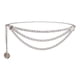 thumbnail image 5 of Cinturón de cadena de cintura flexibles retro delicado mujeres nupciales Plata Hugo Cinturón de cadena de cintura, 5 of 7