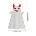 thumbnail image 2 of Halloween Ghost Resin Statue Figurine with Sunglasses Bow and Pumpkin Basket Hand-Painted 3D Sculpted Spooky Ornament for Home Tabletop Shelves Fireplace Display Decor, 2 of 6