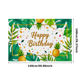 thumbnail image 3 of Tropical Themed Happy Birthday Banner with Pineapples and Leaves Background Backdrop Party Supplies Birthday Decoration Photography Props, 3 of 7