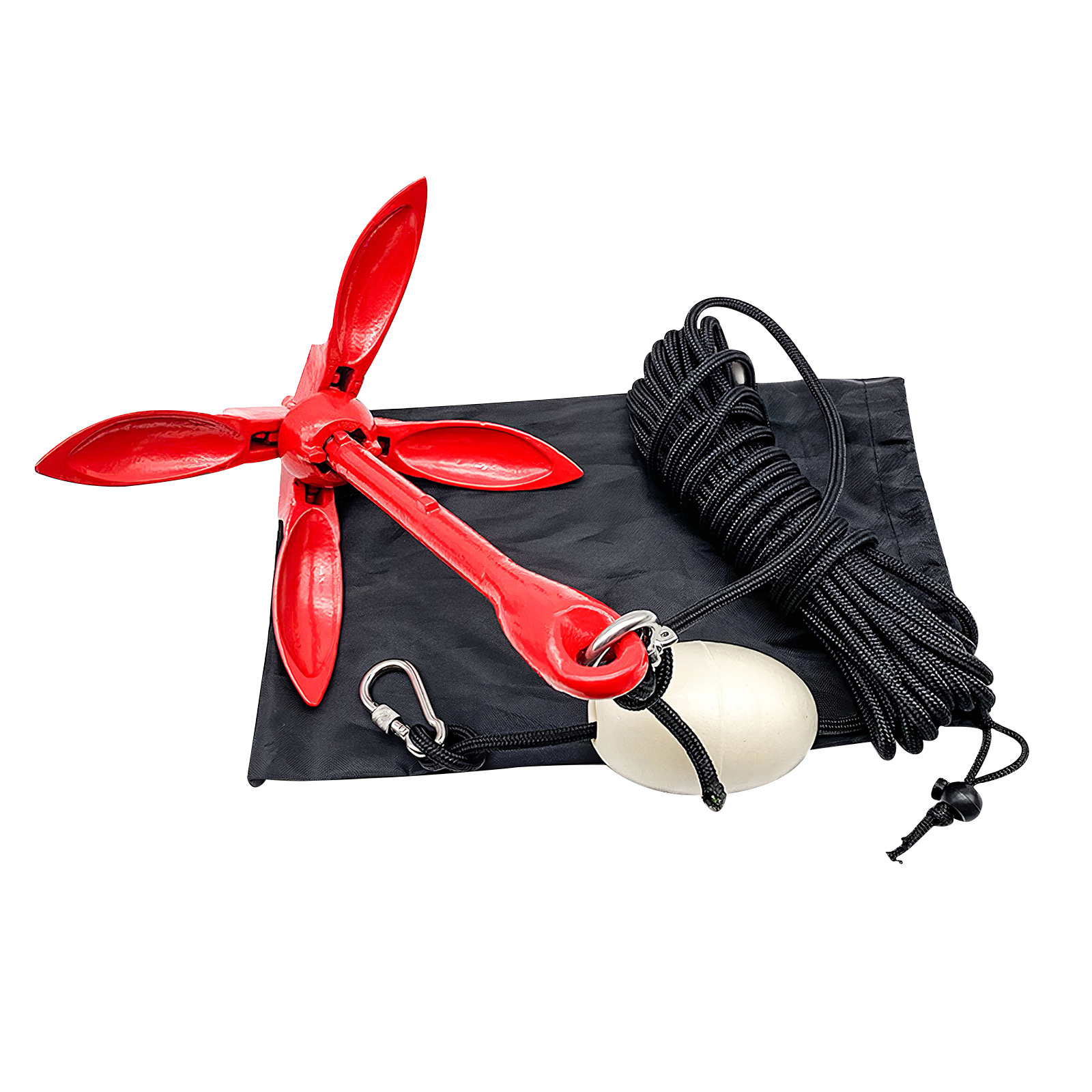 Vingtank Boat Anchor Carbon Steel Grapnel Anchor Portable High Quality