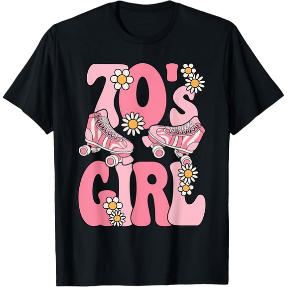 Women Groovy 70S Girl Vintage Party T-Shirt Size S-5XL